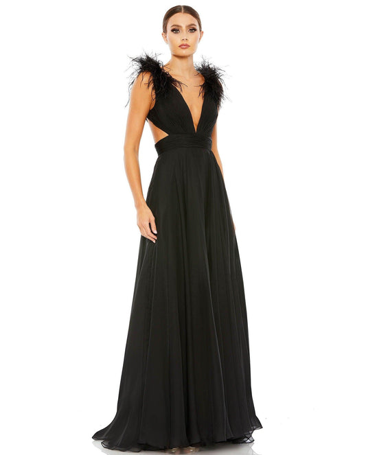 Prom Long Formal Chiffon Dress Chiffon Fabric Mac Duggal 68113