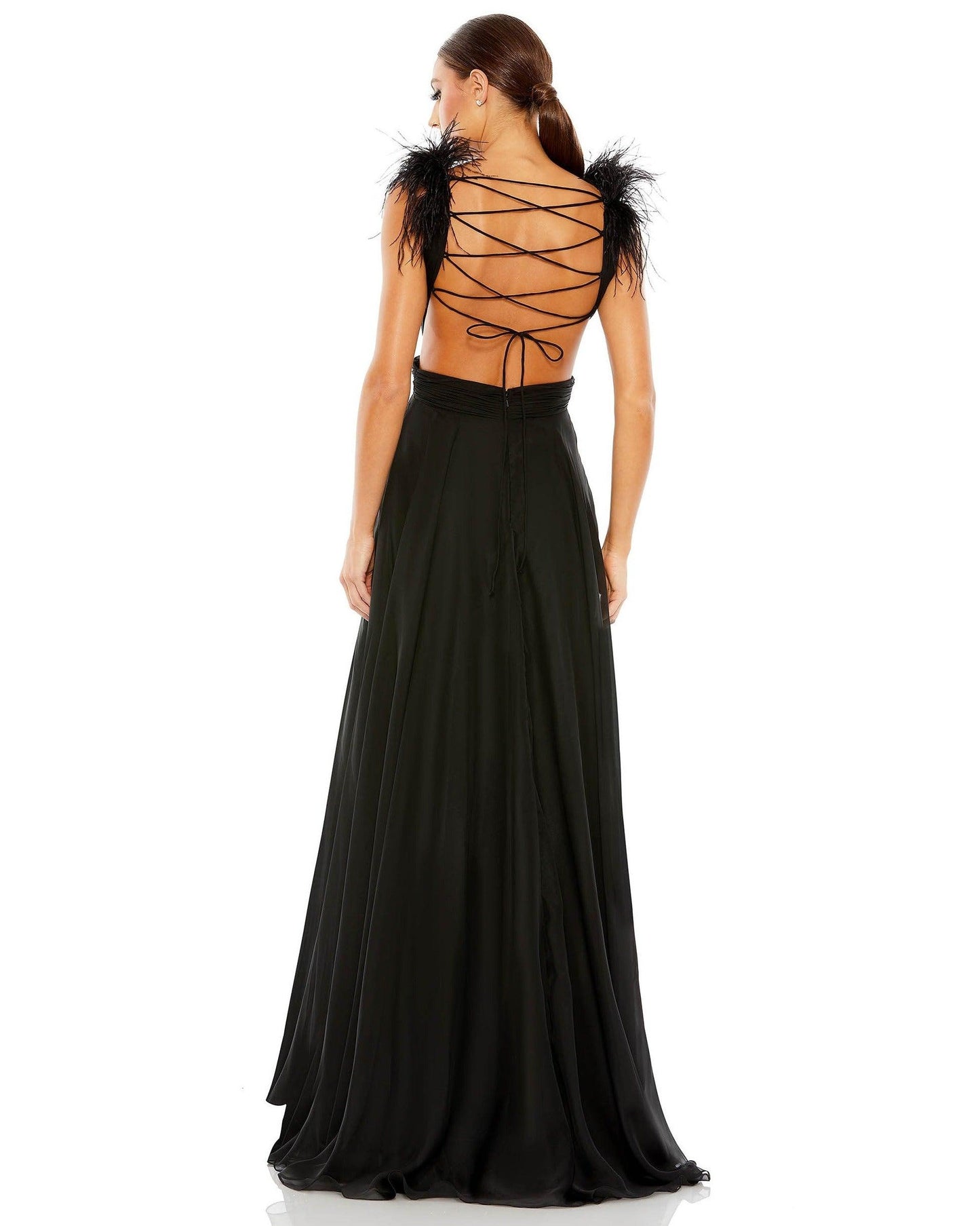 Prom Long Formal Chiffon Dress Chiffon Fabric Mac Duggal 68113
