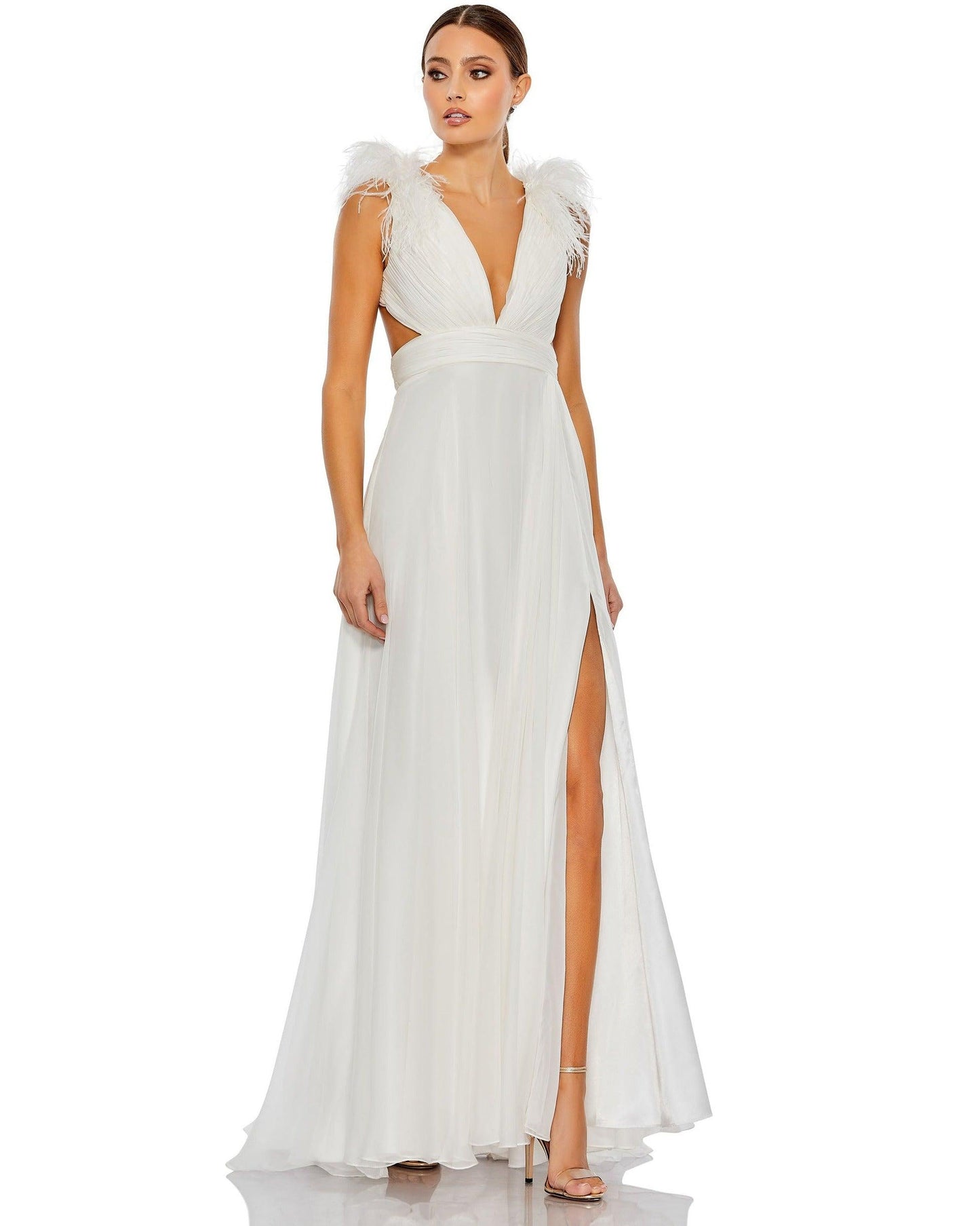 Prom Long Formal Chiffon Dress Chiffon Fabric Mac Duggal 68113