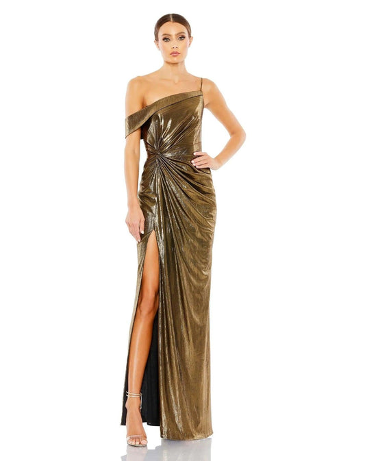 Prom Long Formal Metallic Dress Metallic Fabric Mac Duggal 26728