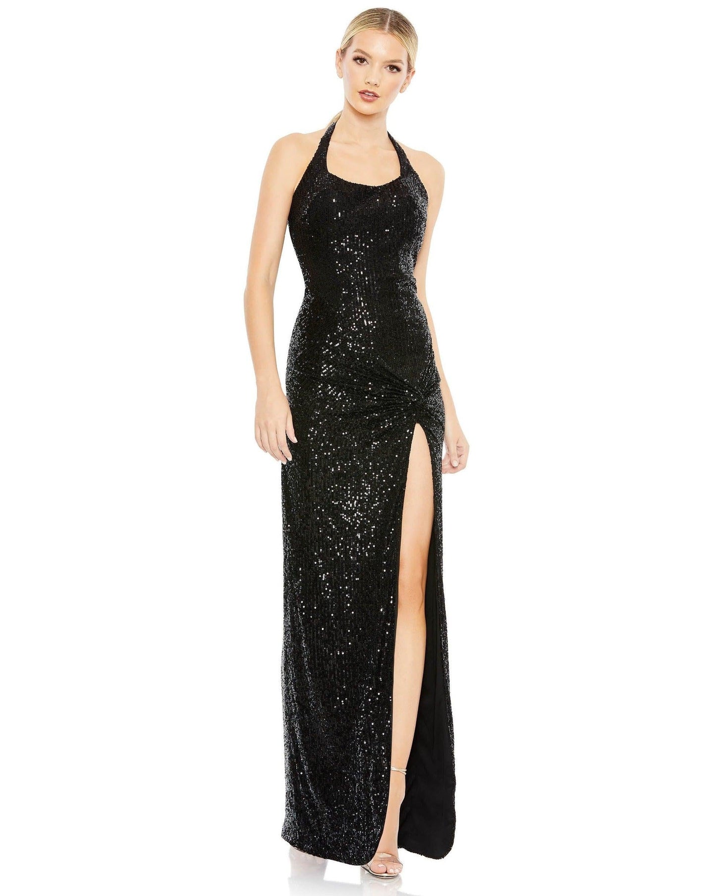Prom Long Halter Evening Gown Halter Neckline Mac Duggal 11279