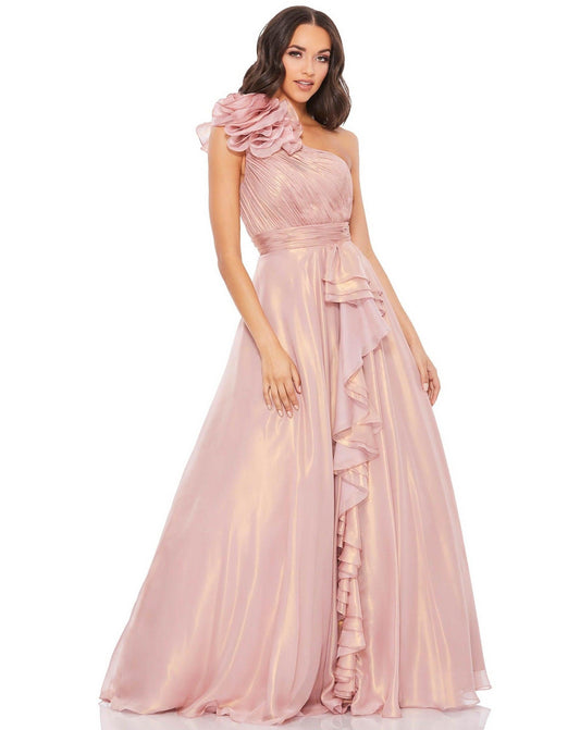 Prom Long One Shoulder Ball Gown One Shoulder Detail Mac Duggal 49252