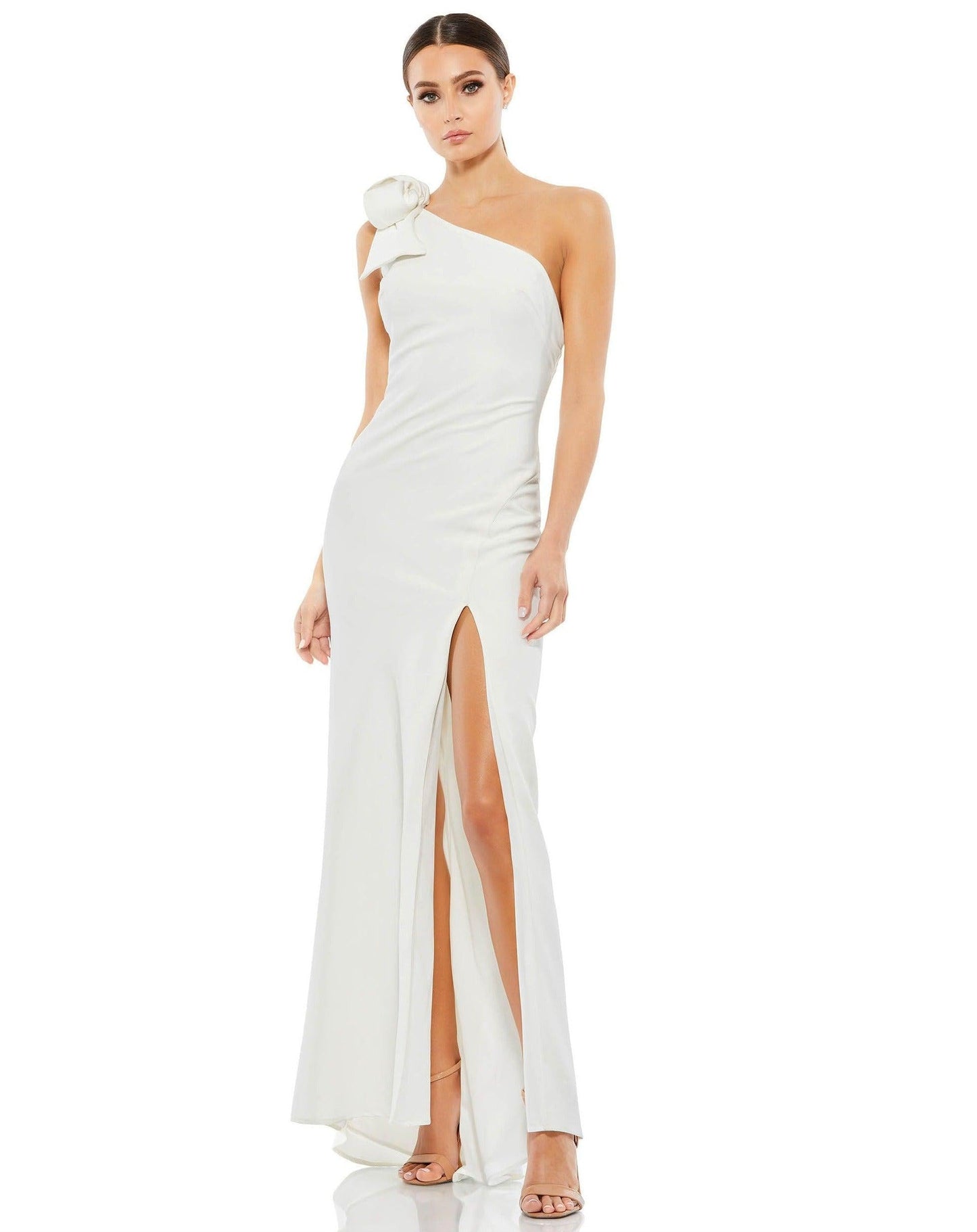 Prom Long One Shoulder Formal Gown One Shoulder Detail Mac Duggal 26665