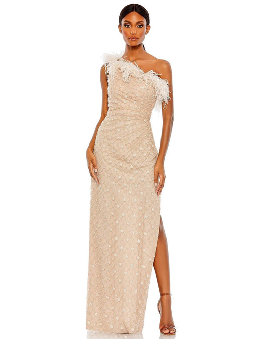 Prom Long One Shoulder Formal Gown One Shoulder Detail Mac Duggal 68139