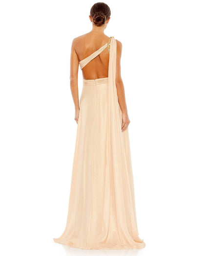 Prom One Shoulder Long Formal Gown One Shoulder Detail Mac Duggal 68053