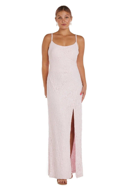 Morgan & Co 13022 Long Formal Fitted Lace Prom Gown