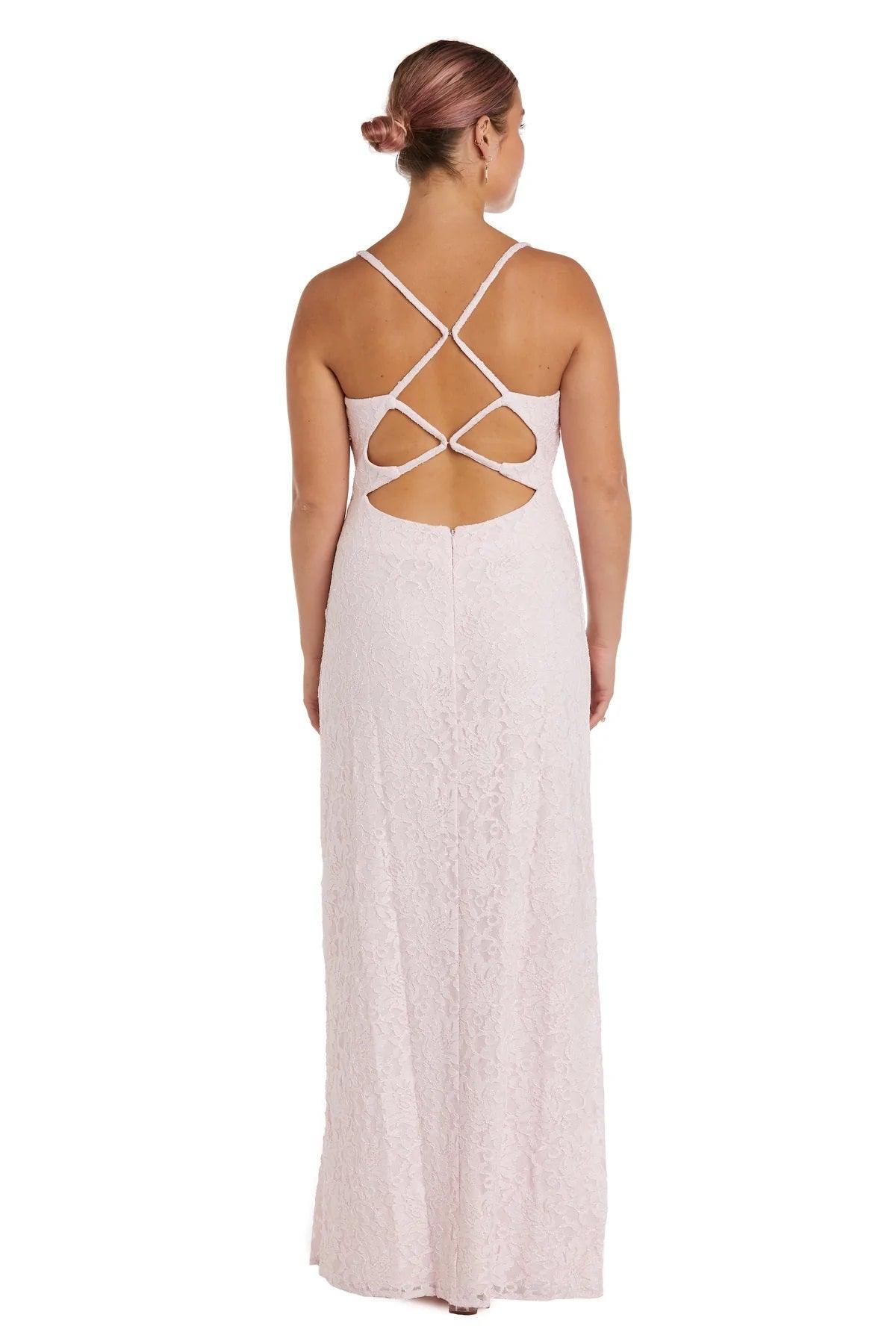 Morgan & Co 13022 Long Formal Fitted Lace Prom Gown
