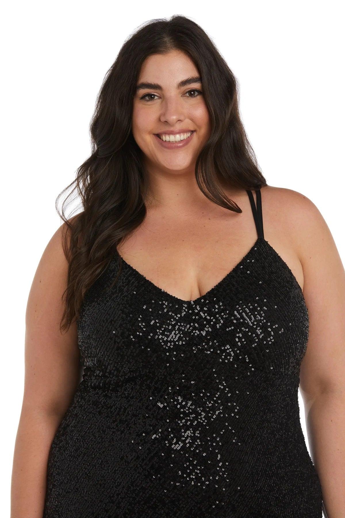Morgan & Co 13029WM Plus Size High Low Prom Dress