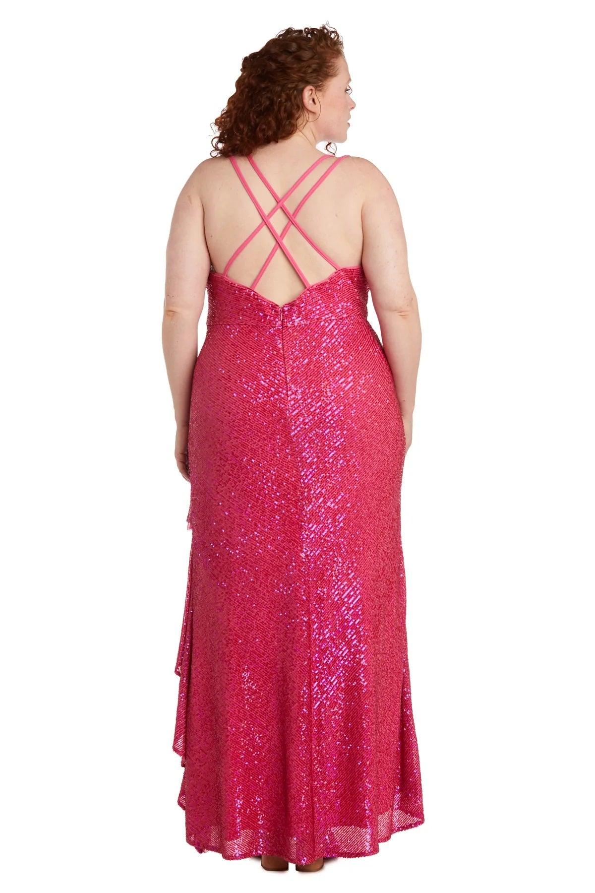 Morgan & Co 13029WM Plus Size High Low Prom Dress