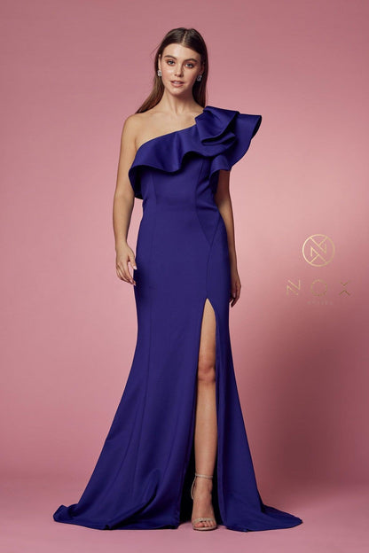 One Shoulder Sexy Long Prom Dress