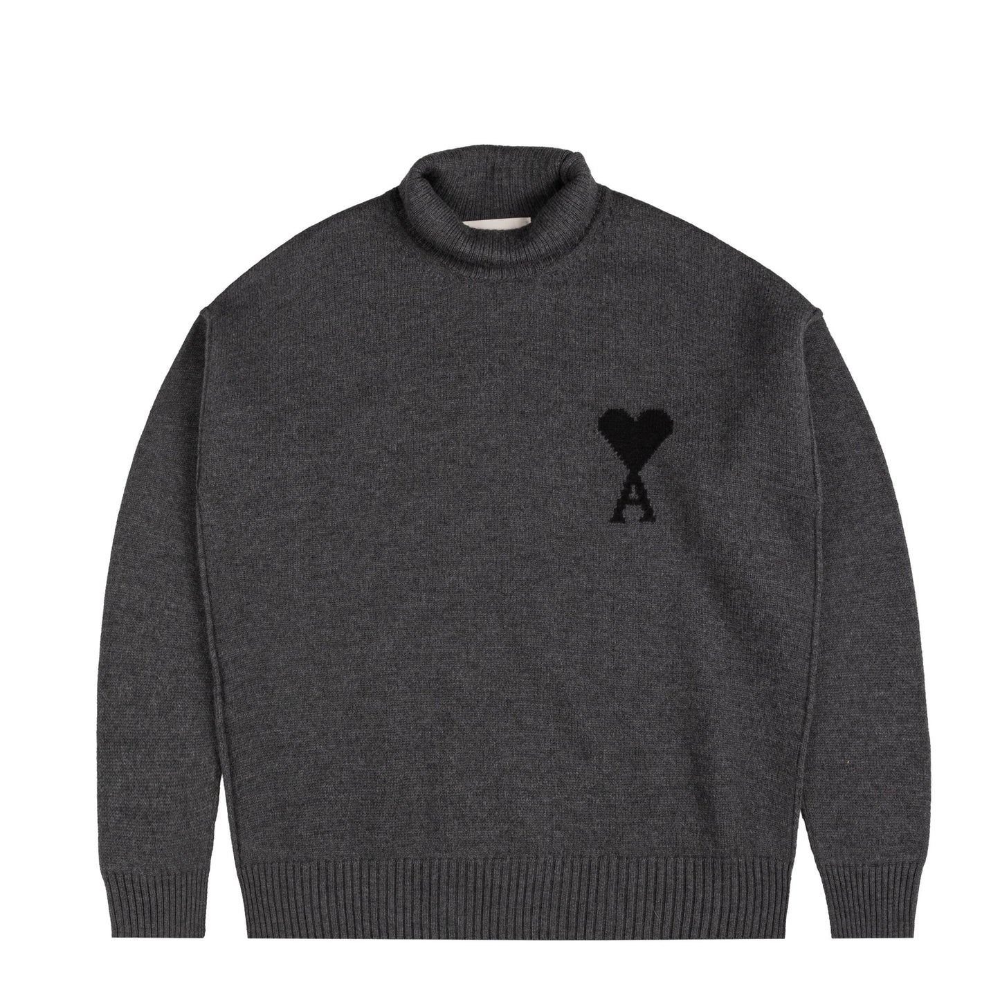 AMI Paris	Ami De Coeur Funnel Neck Wool Sweater