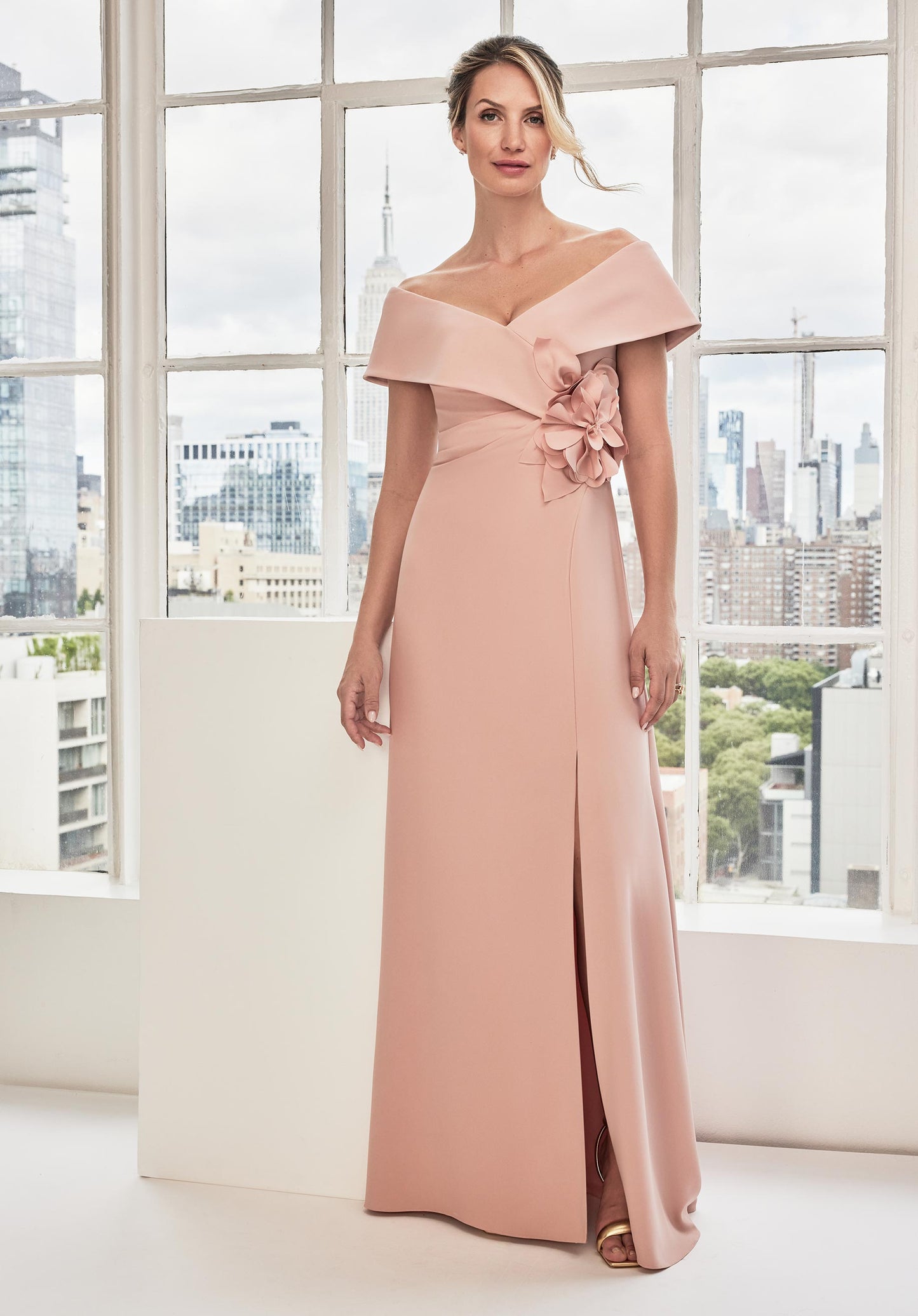 MGNY Madeline Gardner New York 73116 A Line Long Formal Evening Dress