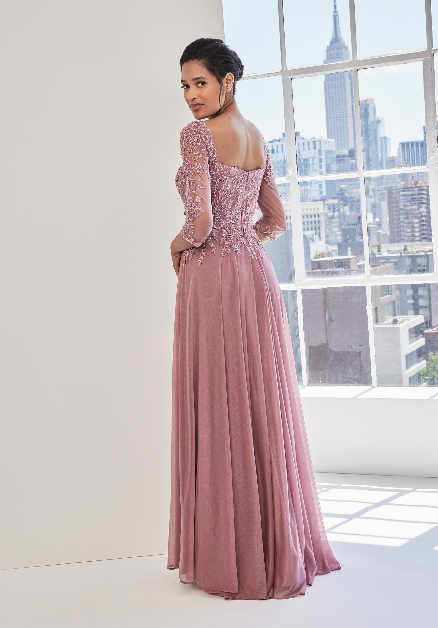 MGNY Madeline Gardner New York 73125 A Line Mother of the Bride Long Formal Dress