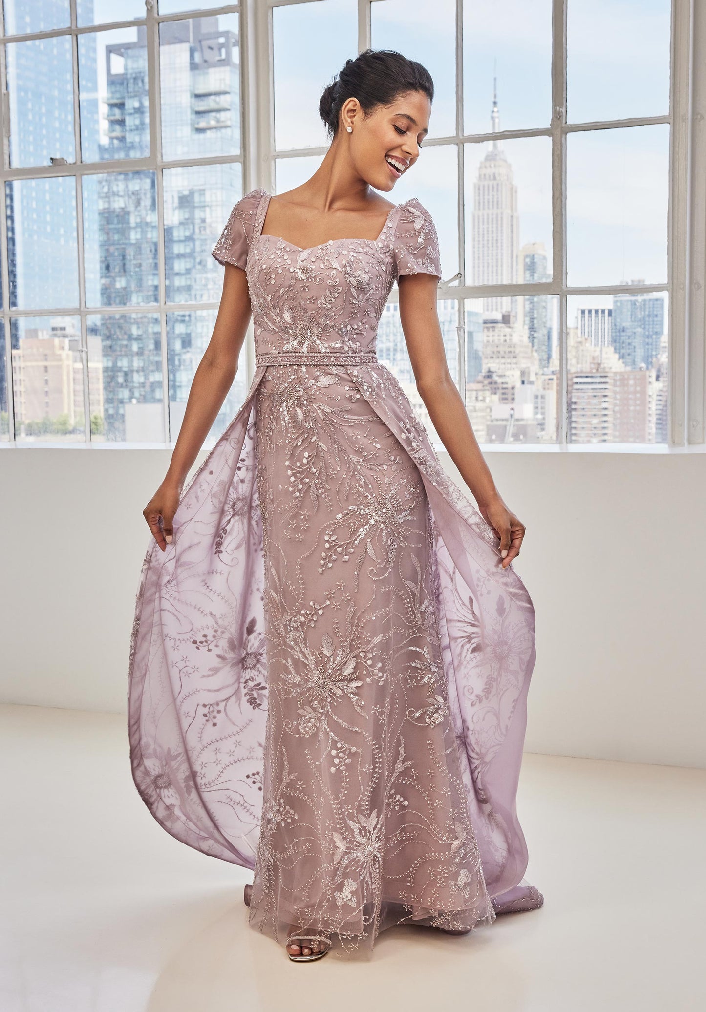 MGNY Madeline Gardner New York 73128 Beaded Long Formal Evening Dress