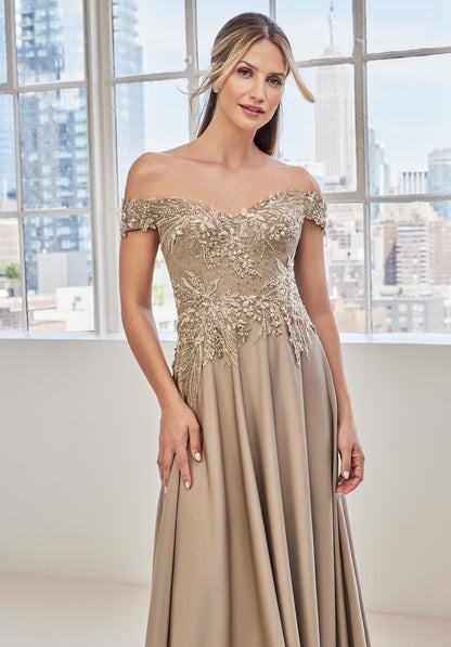 MGNY Madeline Gardner New York 73131 Formal Long A Line Evening Dress