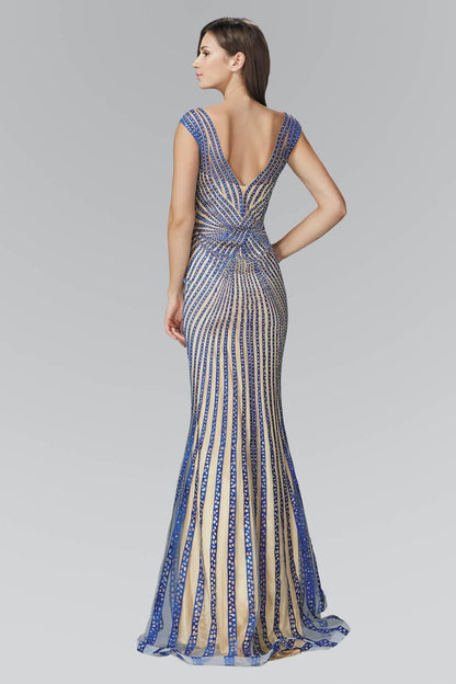 Prom Formal Beaded Dress Evening Gown