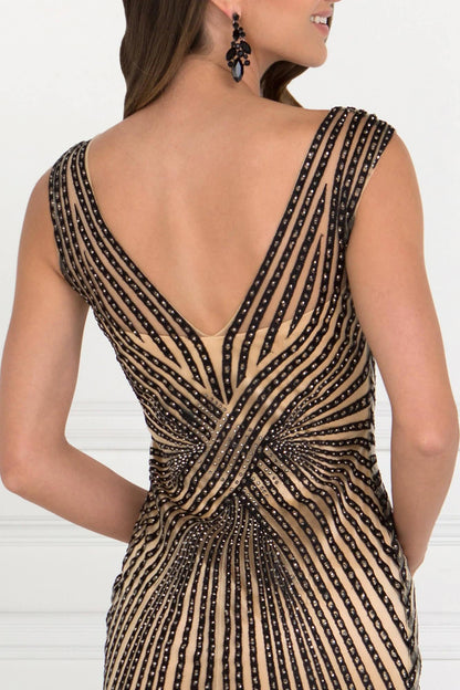 Prom Formal Beaded Dress Evening Gown