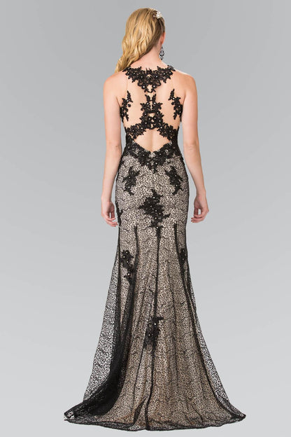 Prom Long Dress Halter Homecoming Mermaid Lace Gown