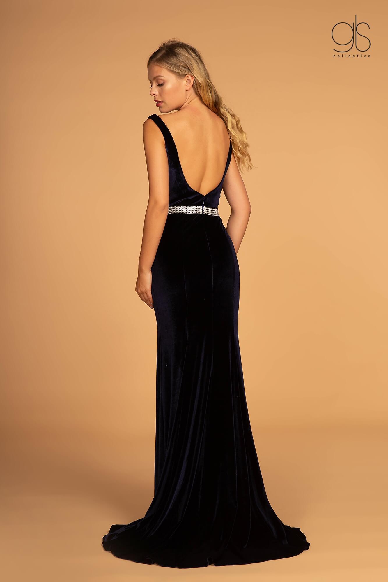Prom Long Formal Velvet Evening Dress