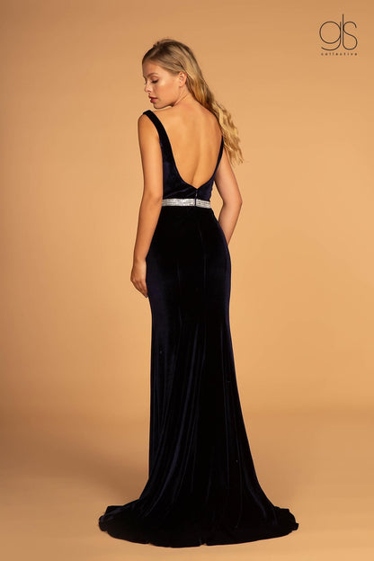 Prom Long Formal Velvet Evening Dress