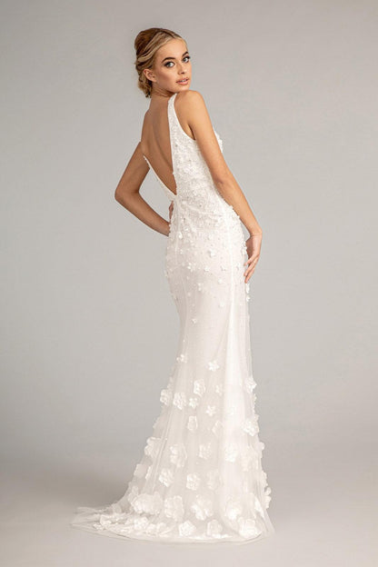 Prom Long Sleeveless Formal Mesh Mermaid Gown