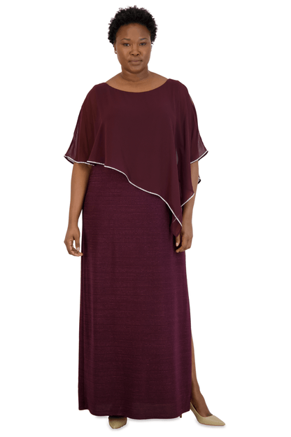 Long Plus Size Dress Poncho R&M Richards 7076W