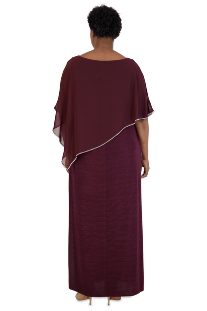 Long Plus Size Dress Poncho R&M Richards 7076W