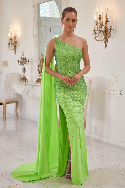 Sexy Fit and Flare Long Prom Dress