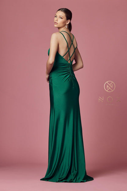 Sleeveless Long Fit and Flare Prom Dress