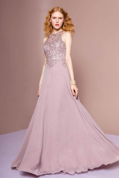 Sleeveless Long Prom Gown Formal Dress
