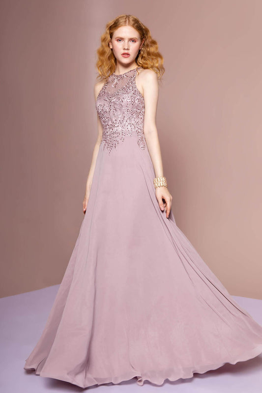 Sleeveless Long Prom Gown Formal Dress