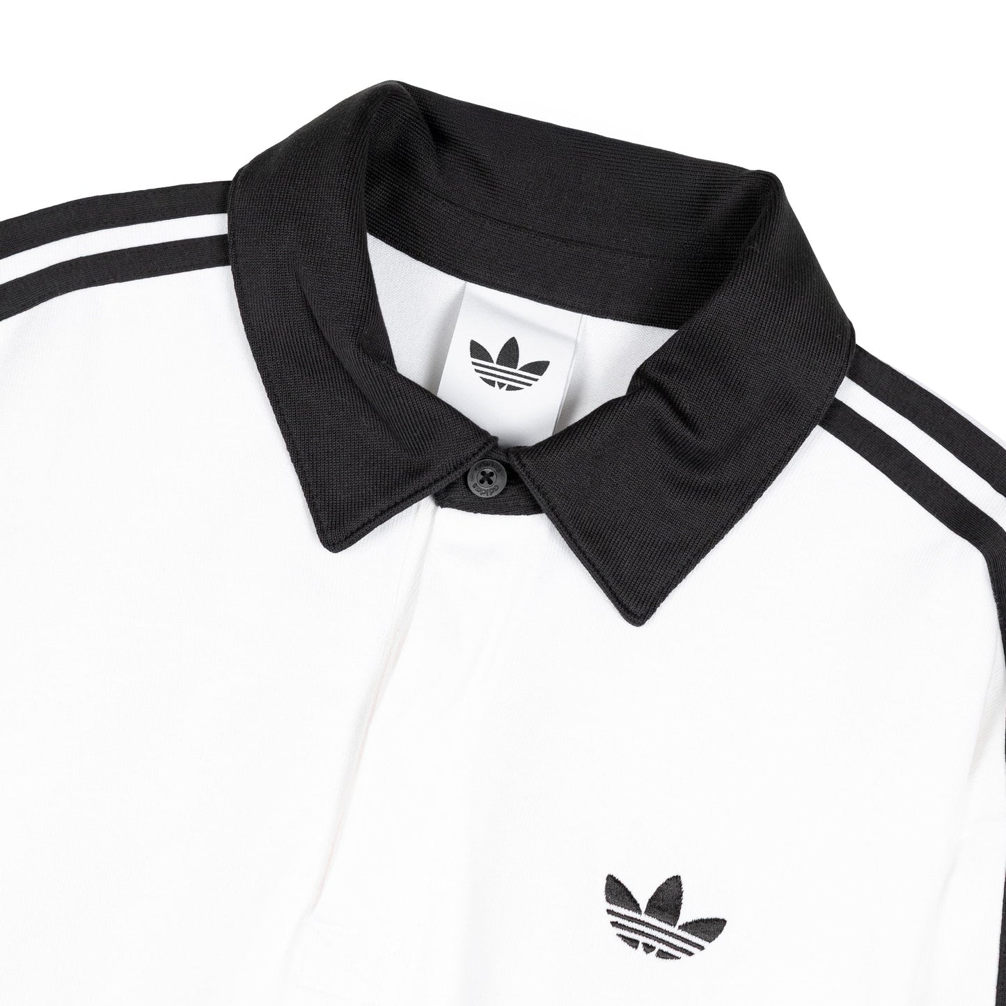 Three Stripes Rugby Long Sleeve Polo Shirt