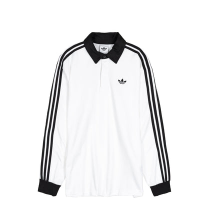 Three Stripes Rugby Long Sleeve Polo Shirt