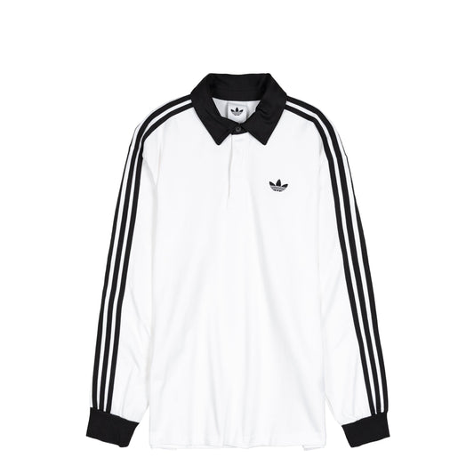 Three Stripes Rugby Long Sleeve Polo Shirt